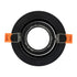 kelvo® OMEGA KLV-101-0036 Χωνευτό Κινούμενο Φωτιστικό Downlight Σποτ για Λάμπα MR16 με Ντουί GU10 AC 220-240V IP20 - Μαύρο Ματ - Μ10.5 x Π10.5 x Υ2.2cm / Q7.5cm - ledmania.gr