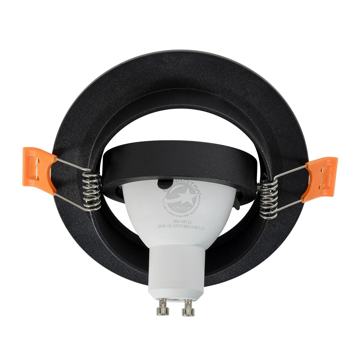 kelvo® OMEGA KLV-101-0036 Χωνευτό Κινούμενο Φωτιστικό Downlight Σποτ για Λάμπα MR16 με Ντουί GU10 AC 220-240V IP20 - Μαύρο Ματ - Μ10.5 x Π10.5 x Υ2.2cm / Q7.5cm - ledmania.gr