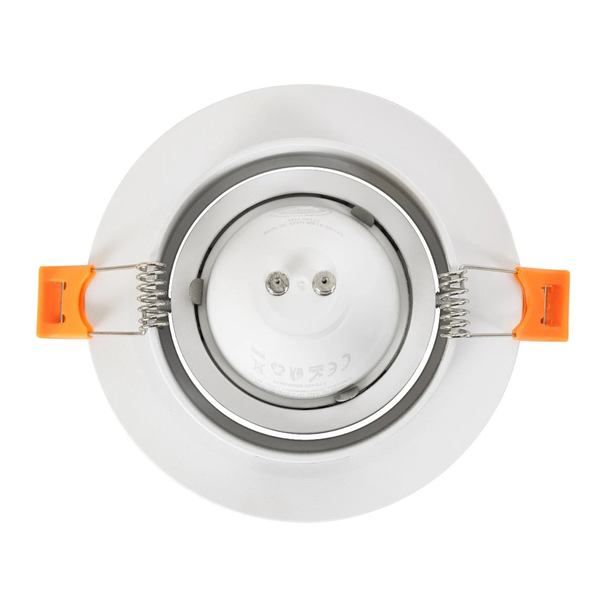 kelvo® OMEGA KLV-101-0037 Χωνευτό Κινούμενο Φωτιστικό Downlight Σποτ για Λάμπα MR16 με Ντουί GU10 AC 220-240V IP20 - Λευκό Ματ - Μ10.5 x Π10.5 x Υ2.2cm / Q7.5cm - ledmania.gr