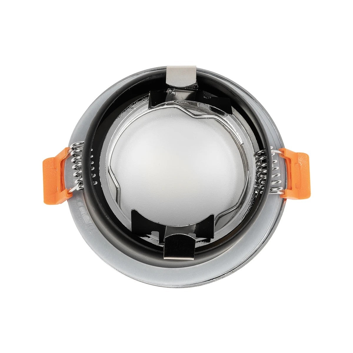 kelvo® KAPA KLV-101-0040 Χωνευτό Φωτιστικό Downlight Σποτ Μπάνιου για Λάμπα MR16 με Ντουί GU10 AC 220-240V Αδιάβροχο IP65 - Νίκελ Χρώμιο - Μ8.5 x Π8.5 x Υ4.2cm / Q7.5cm - ledmania.gr