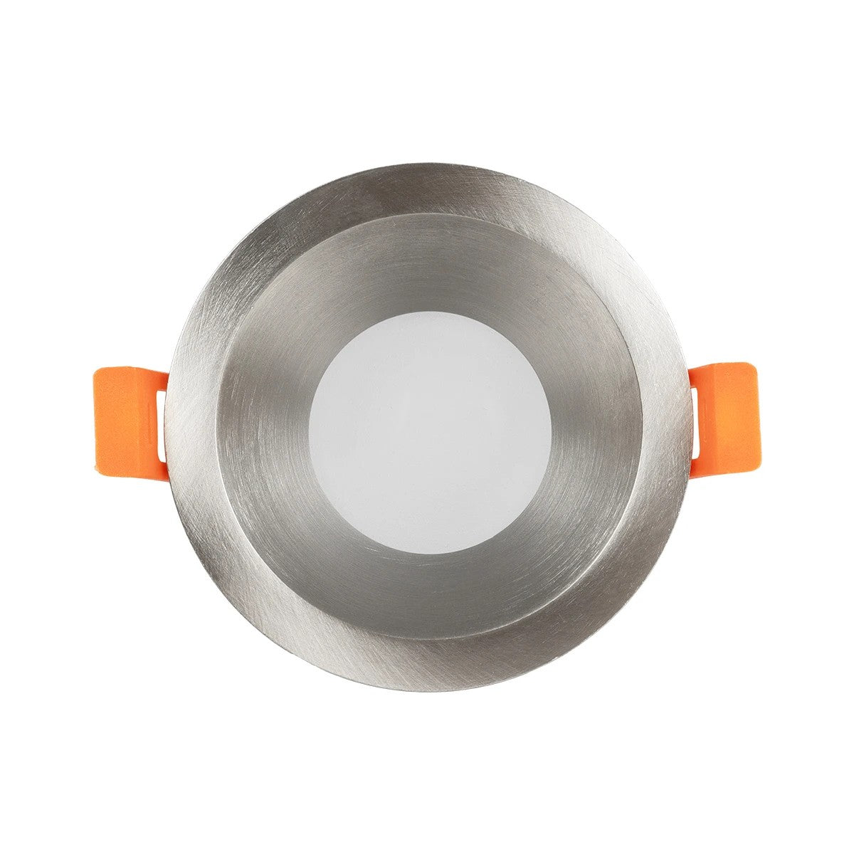 kelvo® SIGMA KLV-101-0043 Χωνευτό Φωτιστικό Downlight Σποτ Μπάνιου για Λάμπα MR16 με Ντουί GU10 AC 220-240V Αδιάβροχο IP65 - Νίκελ Βούρτσας - Μ8.5 x Π8.5 x Υ4.4cm / Q7.5cm - ledmania.gr
