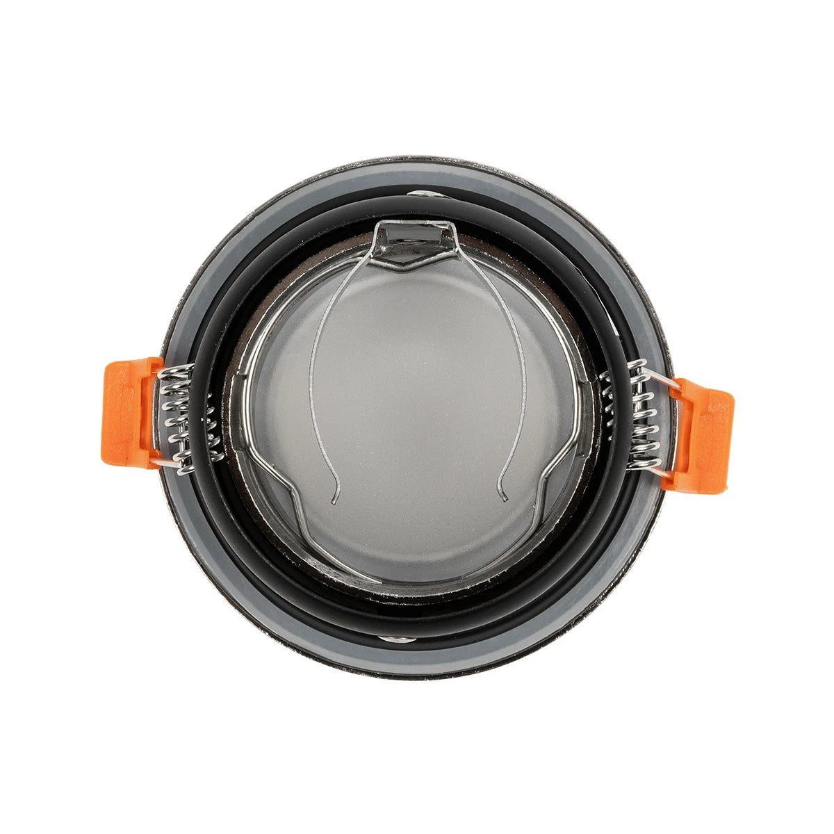 kelvo® SIGMA KLV-101-0043 Χωνευτό Φωτιστικό Downlight Σποτ Μπάνιου για Λάμπα MR16 με Ντουί GU10 AC 220-240V Αδιάβροχο IP65 - Νίκελ Βούρτσας - Μ8.5 x Π8.5 x Υ4.4cm / Q7.5cm - ledmania.gr