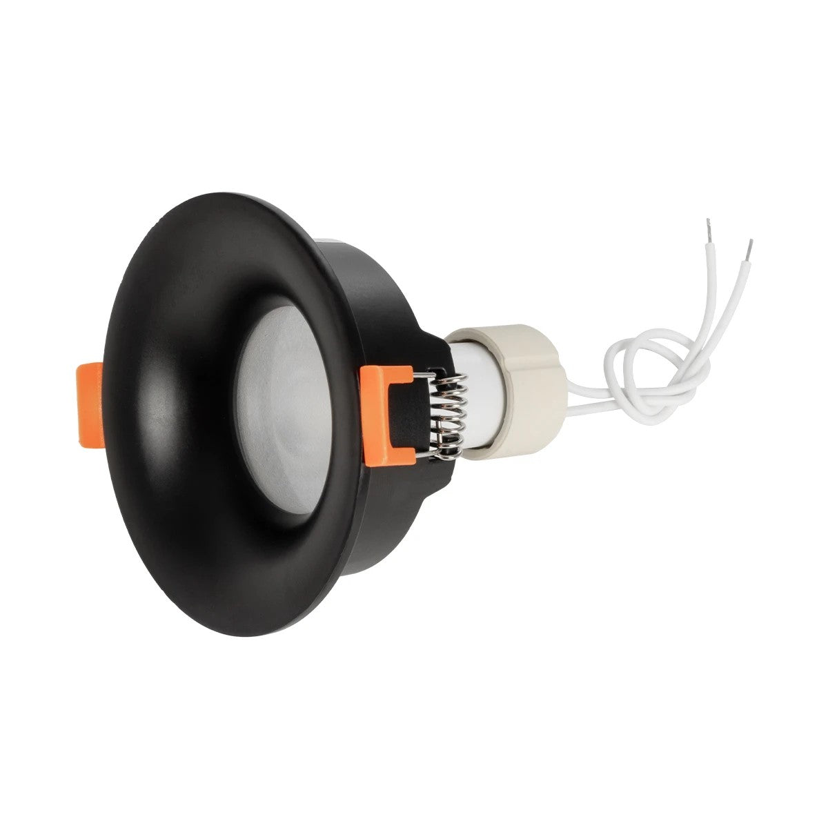 kelvo® LAMDA KLV-101-0044 Χωνευτό Φωτιστικό Downlight Σποτ Μπάνιου για Λάμπα MR16 με Ντουί GU10 AC 220-240V Αδιάβροχο IP65 - Μαύρο Ματ - Μ8.5 x Π8.5 x Υ3.5cm / Q7.5cm - ledmania.gr