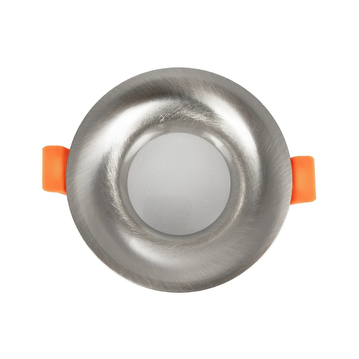 kelvo® LAMDA KLV-101-0046 Χωνευτό Φωτιστικό Downlight Σποτ Μπάνιου για Λάμπα MR16 με Ντουί GU10 AC 220-240V Αδιάβροχο IP65 - Νίκελ Βούρτσας - Μ8.5 x Π8.5 x Υ3.5cm / Q7.5cm - ledmania.gr