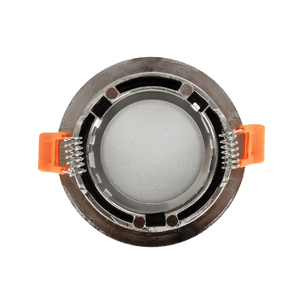 kelvo® LAMDA KLV-101-0046 Χωνευτό Φωτιστικό Downlight Σποτ Μπάνιου για Λάμπα MR16 με Ντουί GU10 AC 220-240V Αδιάβροχο IP65 - Νίκελ Βούρτσας - Μ8.5 x Π8.5 x Υ3.5cm / Q7.5cm - ledmania.gr