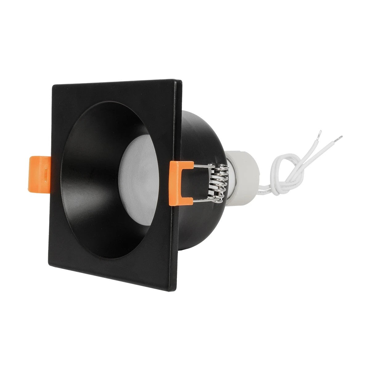 kelvo® EPSILON KLV-101-0047 Χωνευτό Φωτιστικό Downlight Σποτ Μπάνιου για Λάμπα MR16 με Ντουί GU10 AC 220-240V Αδιάβροχο IP65 - Μαύρο Ματ - Μ8.5 x Π8.5 x Υ4.4cm / Q7.5cm x 7.5cm - ledmania.gr