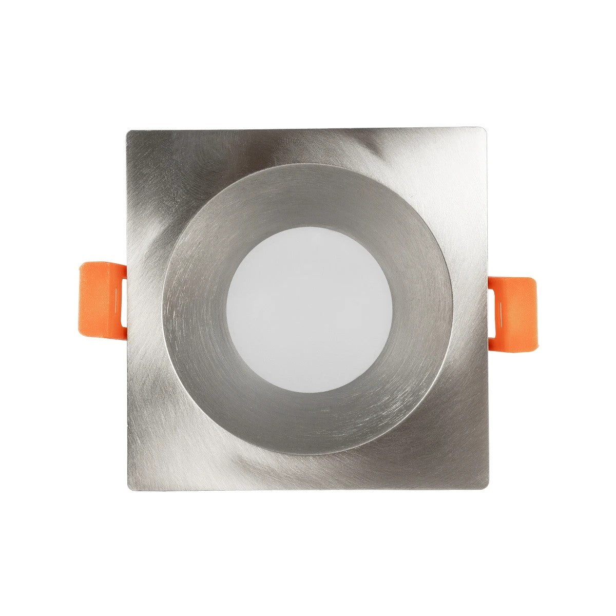 kelvo® EPSILON KLV-101-0049 Χωνευτό Φωτιστικό Downlight Σποτ Μπάνιου για Λάμπα MR16 με Ντουί GU10 AC 220-240V Αδιάβροχο IP65 - Νίκελ Βούρτσας - Μ8.5 x Π8.5 x Υ4.4cm / Q7.5cm x 7.5cm - ledmania.gr