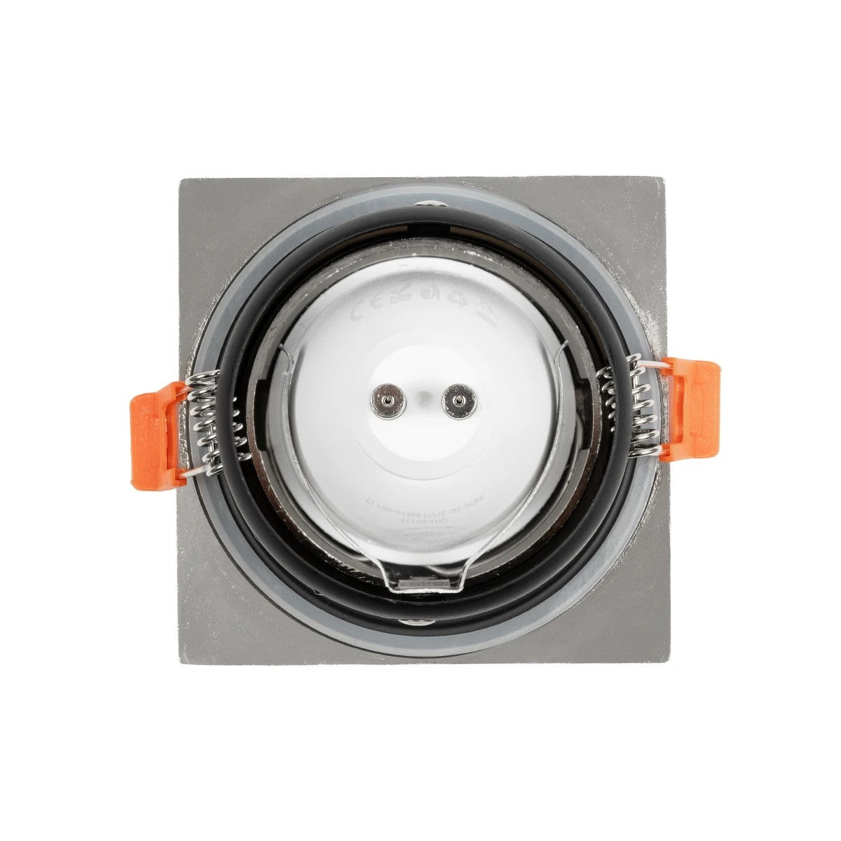 kelvo® EPSILON KLV-101-0049 Χωνευτό Φωτιστικό Downlight Σποτ Μπάνιου για Λάμπα MR16 με Ντουί GU10 AC 220-240V Αδιάβροχο IP65 - Νίκελ Βούρτσας - Μ8.5 x Π8.5 x Υ4.4cm / Q7.5cm x 7.5cm - ledmania.gr