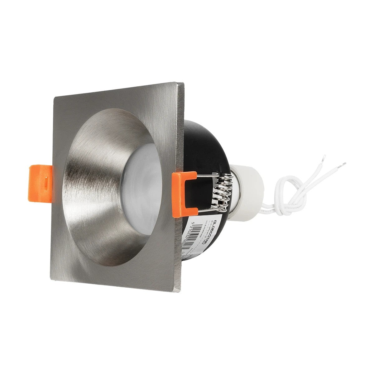 kelvo® EPSILON KLV-101-0049 Χωνευτό Φωτιστικό Downlight Σποτ Μπάνιου για Λάμπα MR16 με Ντουί GU10 AC 220-240V Αδιάβροχο IP65 - Νίκελ Βούρτσας - Μ8.5 x Π8.5 x Υ4.4cm / Q7.5cm x 7.5cm - ledmania.gr