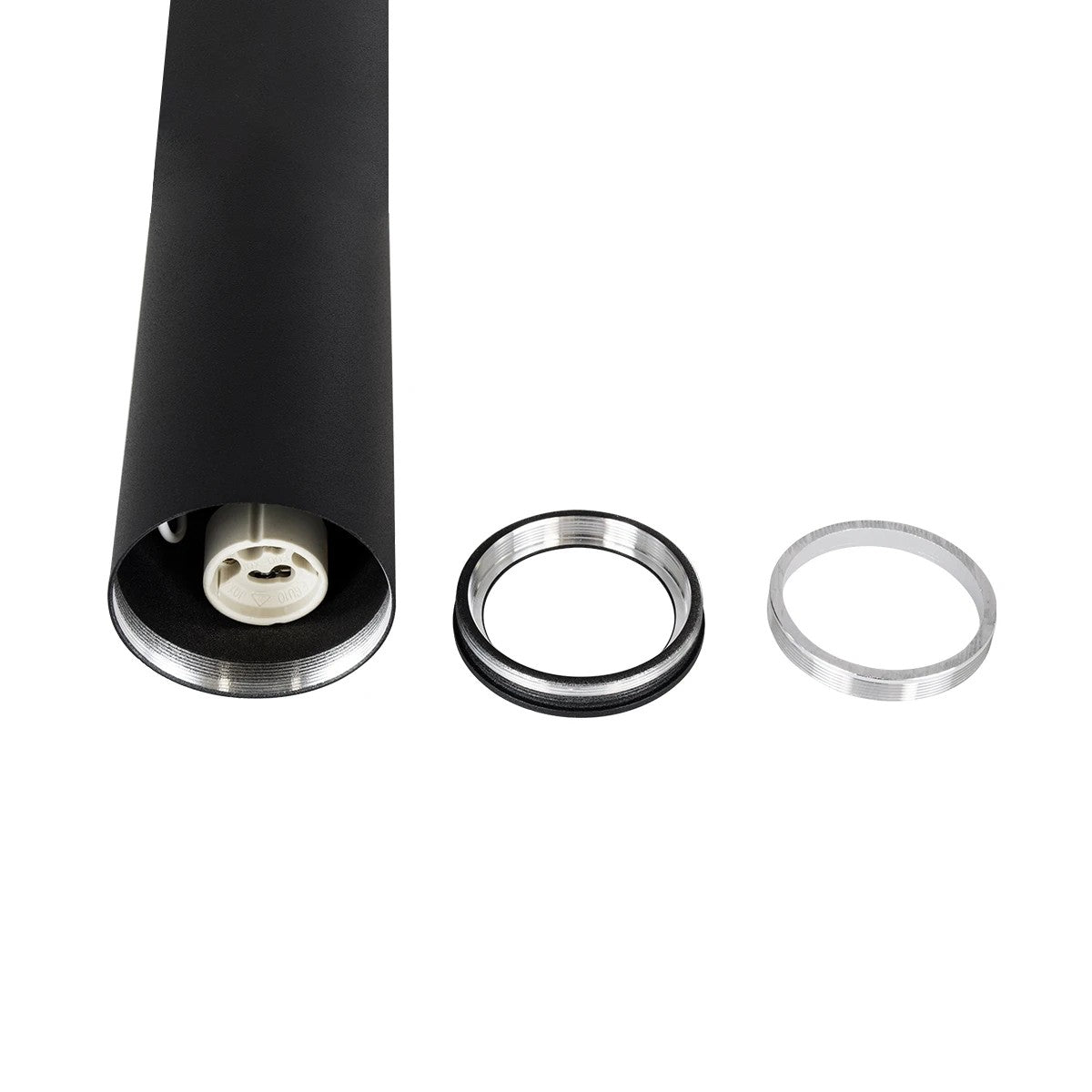 kelvo® DUCT KLV-101-0052 Φωτιστικό Downlight Σποτ για Λάμπα MR16 με Ντουί GU10 AC 220-240V IP20 - Μαύρο Ματ - Μ6 x Π6 x Υ45cm - ledmania.gr