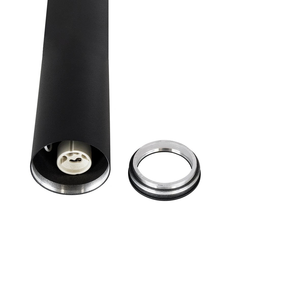 kelvo® DUCT KLV-101-0054 Φωτιστικό Downlight Σποτ για Λάμπα MR16 με Ντουί GU10 AC 220-240V IP20 - Μαύρο Ματ - Μ6 x Π6 x Υ75cm - ledmania.gr