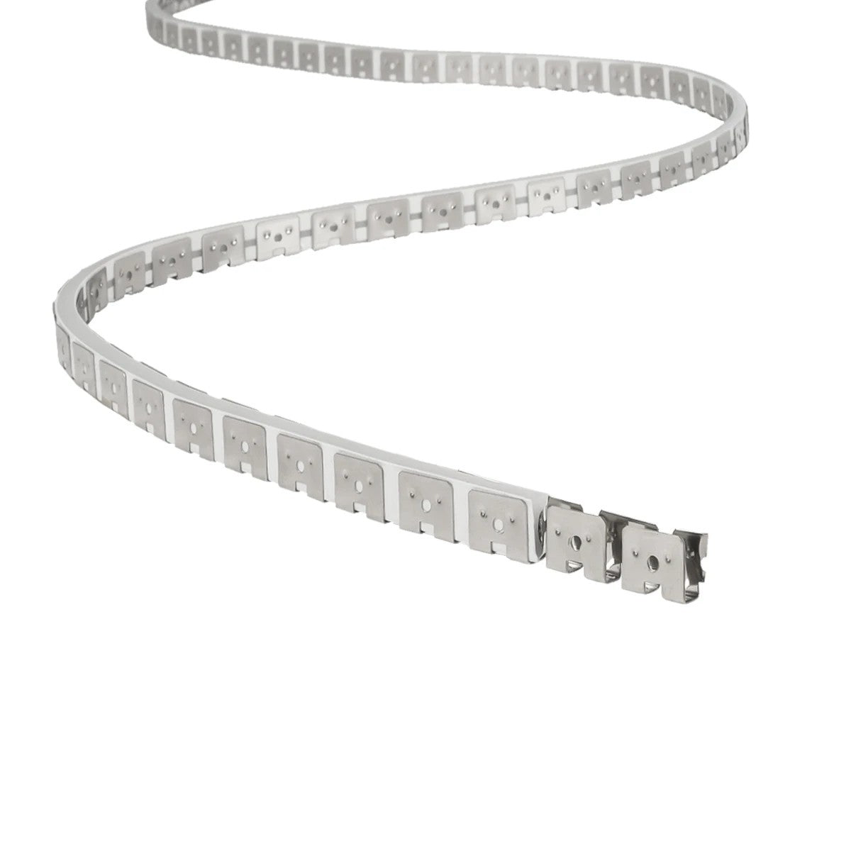 kelvo® NEONPRO KLV-101-0069 Εύκαμπτη Βάση Στήριξης για Neon Flex - Νίκελ Χρώμιο - Μ1000 x Π0.7 x Υ1.2cm - Ρολό 10 Μέτρων - ledmania.gr
