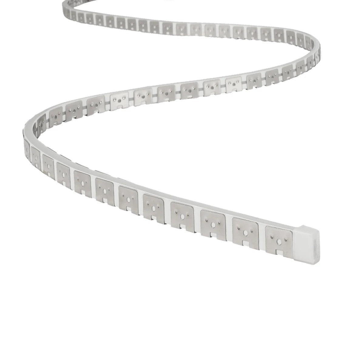 kelvo® NEONPRO KLV-101-0069 Εύκαμπτη Βάση Στήριξης για Neon Flex - Νίκελ Χρώμιο - Μ1000 x Π0.7 x Υ1.2cm - Ρολό 10 Μέτρων - ledmania.gr