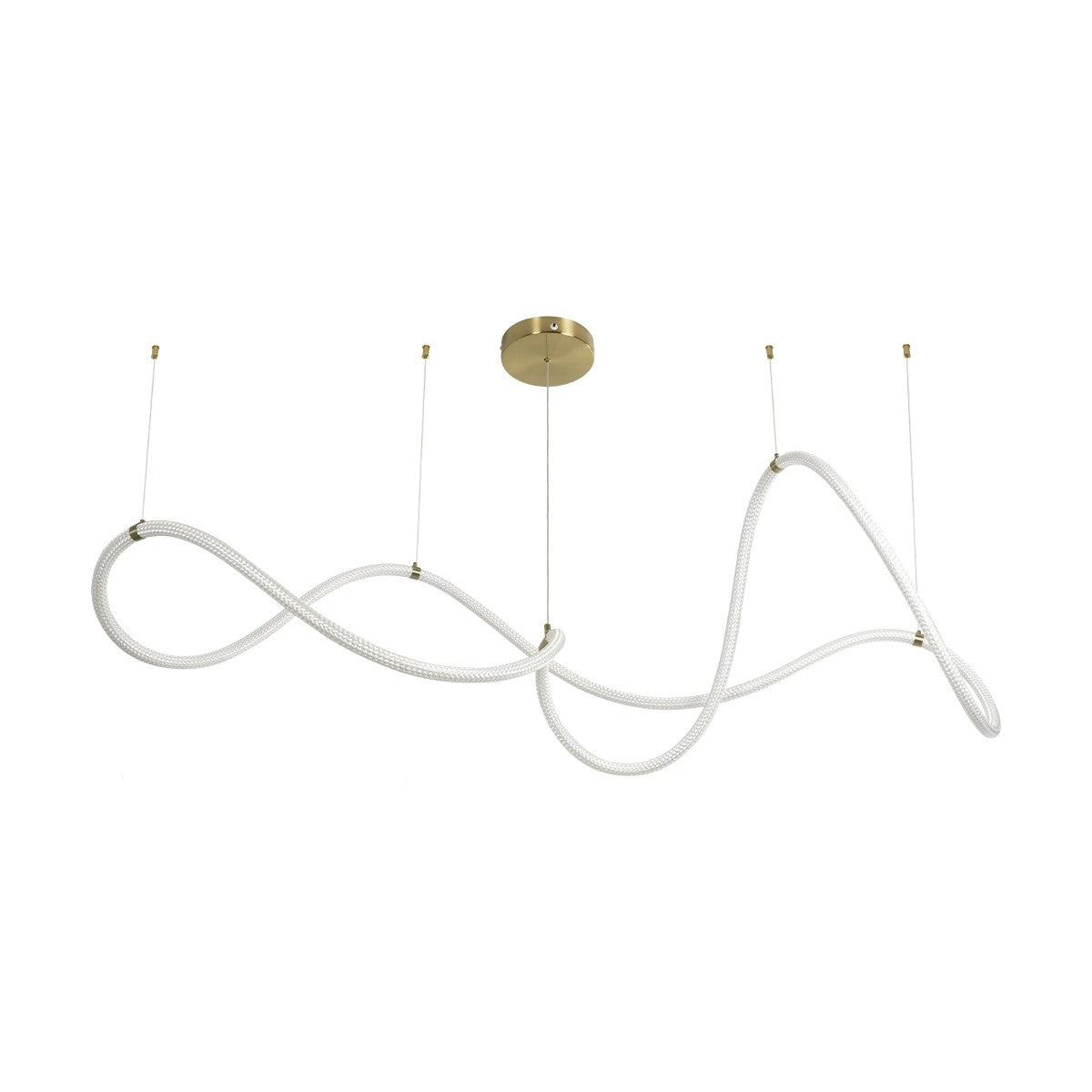 kelvo® GLOW KLV-101-0157 Κρεμαστό Φωτιστικό Οροφής LED 65W 6500lm 360° AC 220-240V IP20 Ρυθμιζόμενο Λευκό CCT με Χειριστήριο από 2700K έως 6000K Dimmable - Lumileds SMD Chip - Σατινέ Χρυσό Βούρτσας - Μ150 x Π70 x Υ90cm - 3 Χρόνια Εγγύηση
