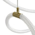 kelvo® GLOW KLV-101-0157 Κρεμαστό Φωτιστικό Οροφής LED 65W 6500lm 360° AC 220-240V IP20 Ρυθμιζόμενο Λευκό CCT με Χειριστήριο από 2700K έως 6000K Dimmable - Lumileds SMD Chip - Σατινέ Χρυσό Βούρτσας - Μ150 x Π70 x Υ90cm - 3 Χρόνια Εγγύηση