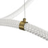 kelvo® GLOW KLV-101-0157 Κρεμαστό Φωτιστικό Οροφής LED 65W 6500lm 360° AC 220-240V IP20 Ρυθμιζόμενο Λευκό CCT με Χειριστήριο από 2700K έως 6000K Dimmable - Lumileds SMD Chip - Σατινέ Χρυσό Βούρτσας - Μ150 x Π70 x Υ90cm - 3 Χρόνια Εγγύηση
