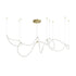 kelvo® GLOW KLV-101-0158 Κρεμαστό Φωτιστικό Οροφής LED 105W 10500lm 360° AC 220-240V IP20 Ρυθμιζόμενο Λευκό CCT με Χειριστήριο από 2700K έως 6000K Dimmable - Lumileds SMD Chip - Χρυσό Πλατίνα - Μ180 x Π180 x Υ110cm - 3 Χρόνια Εγγύηση