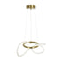 kelvo® GLOW KLV-101-0161 Κρεμαστό Φωτιστικό Οροφής LED 30W 3000lm 360° AC 220-240V IP20 Ρυθμιζόμενο Λευκό CCT με Χειριστήριο από 2700K έως 6000K Dimmable - Lumileds SMD Chip - Χρυσό Πλατίνα - Μ40 x Π40 x Υ30cm - 3 Χρόνια Εγγύηση - ledmania.gr