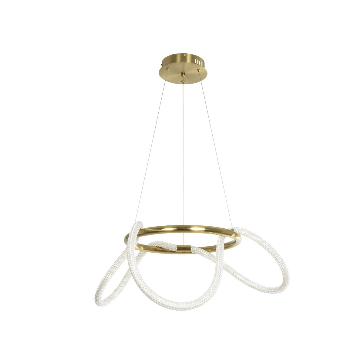 kelvo® GLOW KLV-101-0162 Κρεμαστό Φωτιστικό Οροφής LED 36W 3600lm 360° AC 220-240V IP20 Ρυθμιζόμενο Λευκό CCT με Χειριστήριο από 2700K έως 6000K Dimmable - Lumileds SMD Chip - Χρυσό Πλατίνα - Μ70 x Π70 x Υ40cm - 3 Χρόνια Εγγύηση - ledmania.gr