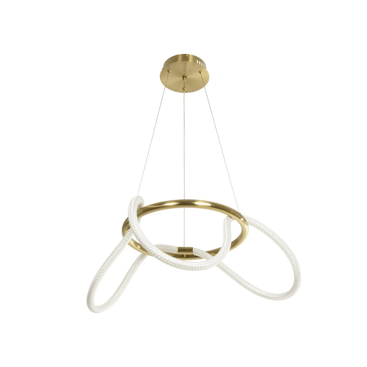 kelvo® GLOW KLV-101-0162 Κρεμαστό Φωτιστικό Οροφής LED 36W 3600lm 360° AC 220-240V IP20 Ρυθμιζόμενο Λευκό CCT με Χειριστήριο από 2700K έως 6000K Dimmable - Lumileds SMD Chip - Χρυσό Πλατίνα - Μ70 x Π70 x Υ40cm - 3 Χρόνια Εγγύηση - ledmania.gr