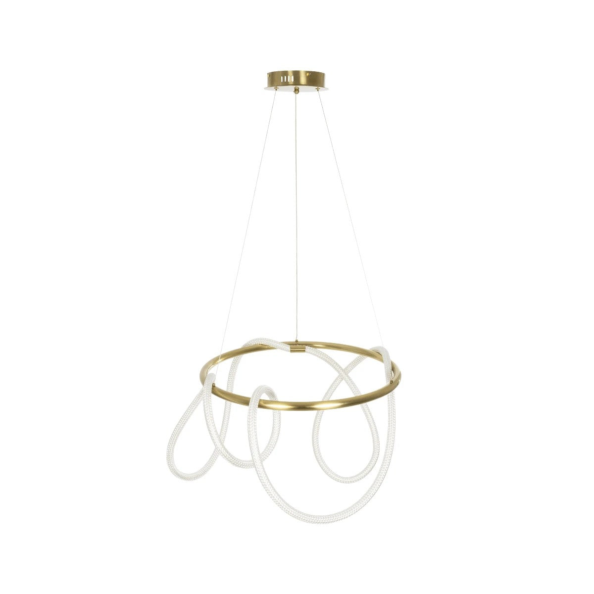kelvo® GLOW KLV-101-0163 Κρεμαστό Φωτιστικό Οροφής LED 58W 5800lm 360° AC 220-240V IP20 Ρυθμιζόμενο Λευκό CCT με Χειριστήριο από 2700K έως 6000K Dimmable - Lumileds SMD Chip - Χρυσό Πλατίνα - Μ80 x Π80 x Υ40cm - 3 Χρόνια Εγγύηση - ledmania.gr
