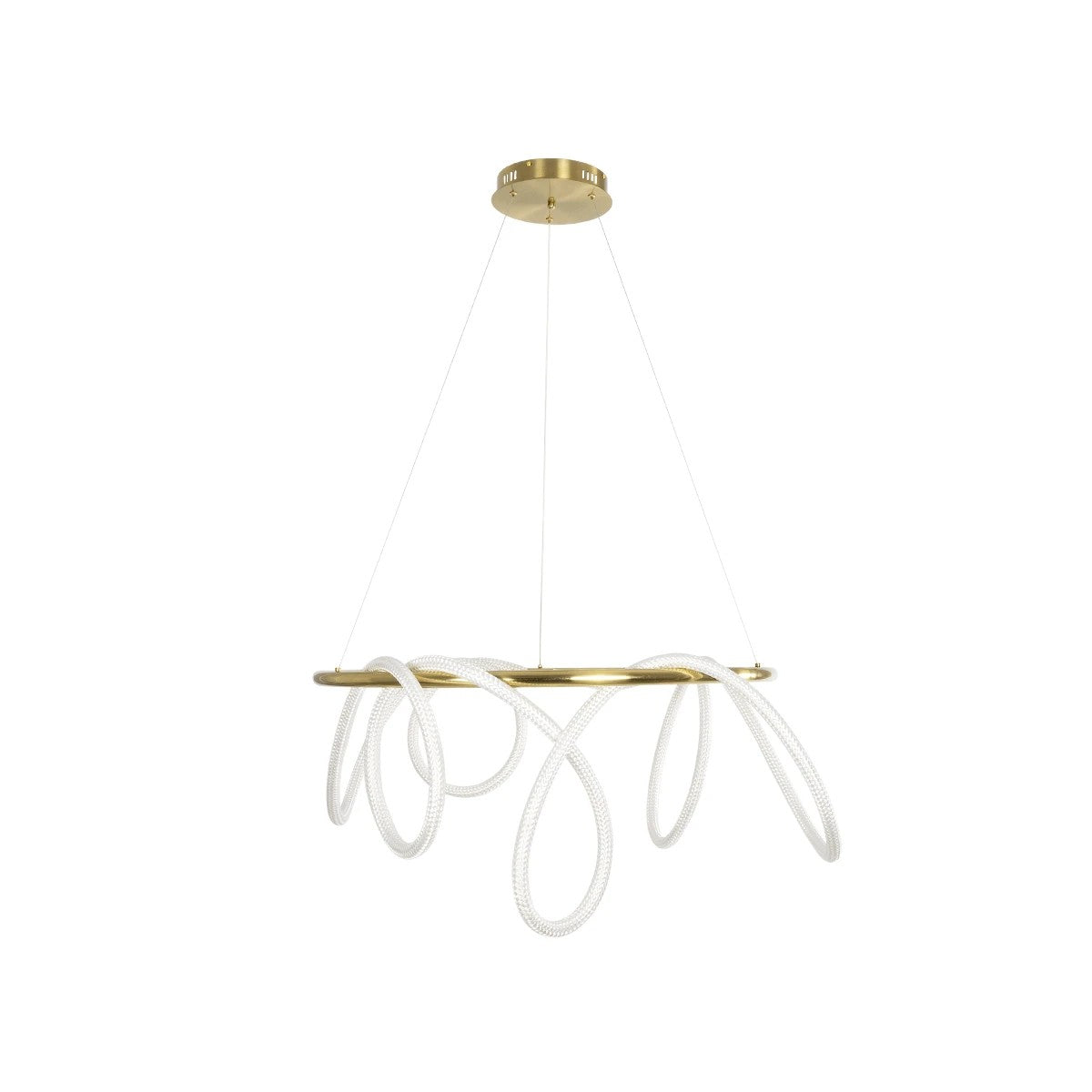 kelvo® GLOW KLV-101-0164 Κρεμαστό Φωτιστικό Οροφής LED 69W 6900lm 360° AC 220-240V IP20 Ρυθμιζόμενο Λευκό CCT με Χειριστήριο από 2700K έως 6000K Dimmable - Lumileds SMD Chip - Χρυσό Πλατίνα - Μ100 x Π100 x Υ40cm - 3 Χρόνια Εγγύηση - ledmania.gr