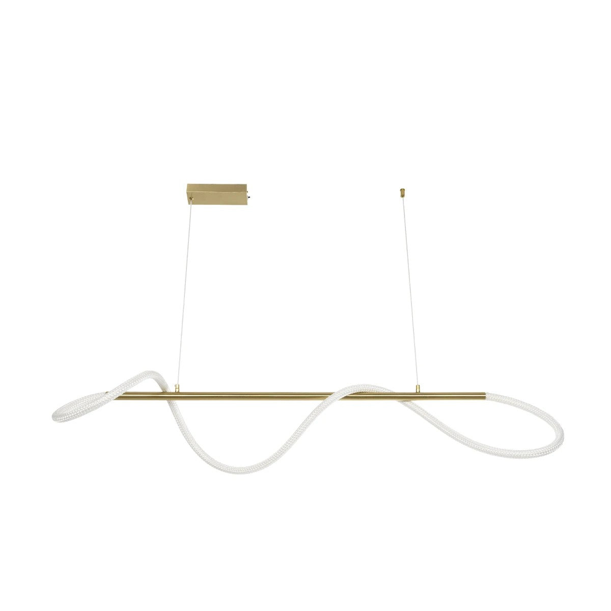 kelvo® GLOW KLV-101-0166 Κρεμαστό Φωτιστικό Οροφής LED 34W 3400lm 360° AC 220-240V IP20 Ρυθμιζόμενο Λευκό CCT με Χειριστήριο από 2700K έως 6000K Dimmable - Lumileds SMD Chip - Χρυσό Πλατίνα - Μ140 x Π40 x Υ30cm - 3 Χρόνια Εγγύηση - ledmania.gr