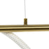 kelvo® GLOW KLV-101-0166 Κρεμαστό Φωτιστικό Οροφής LED 34W 3400lm 360° AC 220-240V IP20 Ρυθμιζόμενο Λευκό CCT με Χειριστήριο από 2700K έως 6000K Dimmable - Lumileds SMD Chip - Χρυσό Πλατίνα - Μ140 x Π40 x Υ30cm - 3 Χρόνια Εγγύηση - ledmania.gr