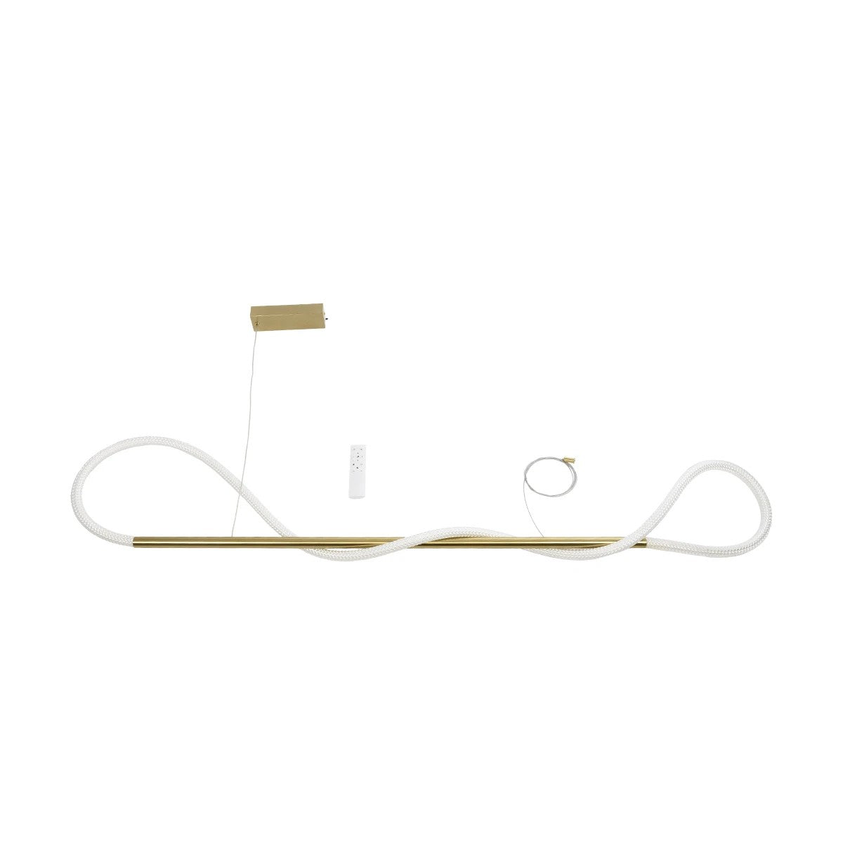 kelvo® GLOW KLV-101-0166 Κρεμαστό Φωτιστικό Οροφής LED 34W 3400lm 360° AC 220-240V IP20 Ρυθμιζόμενο Λευκό CCT με Χειριστήριο από 2700K έως 6000K Dimmable - Lumileds SMD Chip - Χρυσό Πλατίνα - Μ140 x Π40 x Υ30cm - 3 Χρόνια Εγγύηση - ledmania.gr