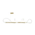 kelvo® GLOW KLV-101-0166 Κρεμαστό Φωτιστικό Οροφής LED 34W 3400lm 360° AC 220-240V IP20 Ρυθμιζόμενο Λευκό CCT με Χειριστήριο από 2700K έως 6000K Dimmable - Lumileds SMD Chip - Χρυσό Πλατίνα - Μ140 x Π40 x Υ30cm - 3 Χρόνια Εγγύηση - ledmania.gr