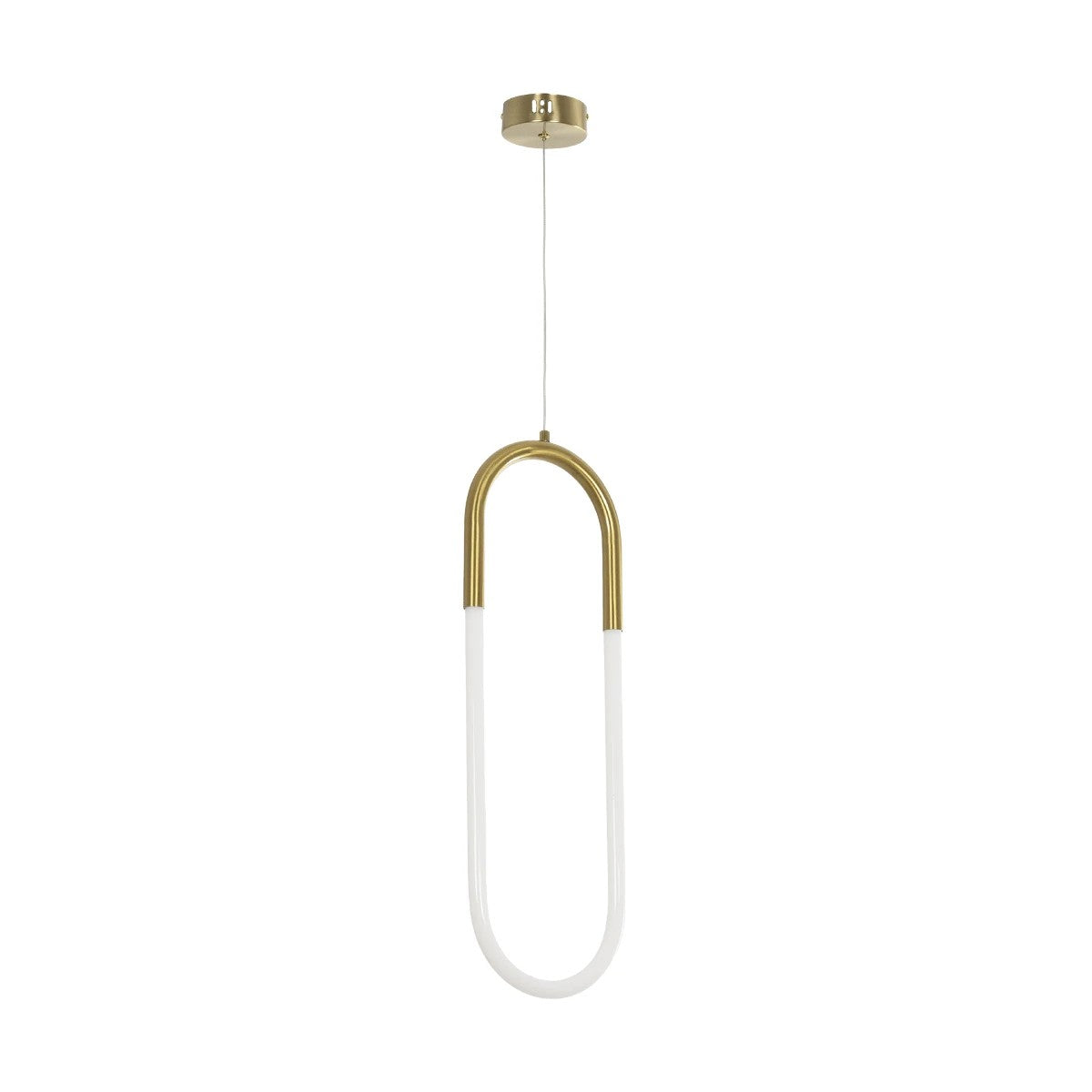 kelvo® GLOW KLV-101-0176 Κρεμαστό Φωτιστικό Οροφής LED 18W 1800lm 360° AC 220-240V IP20 Ρυθμιζόμενο Λευκό CCT με On/Off 2700K/4500K/6000K - Lumileds SMD Chip - Χρυσό Πλατίνα - Μ20 x Π2.5 x Υ60cm - 3 Χρόνια Εγγύηση - ledmania.gr
