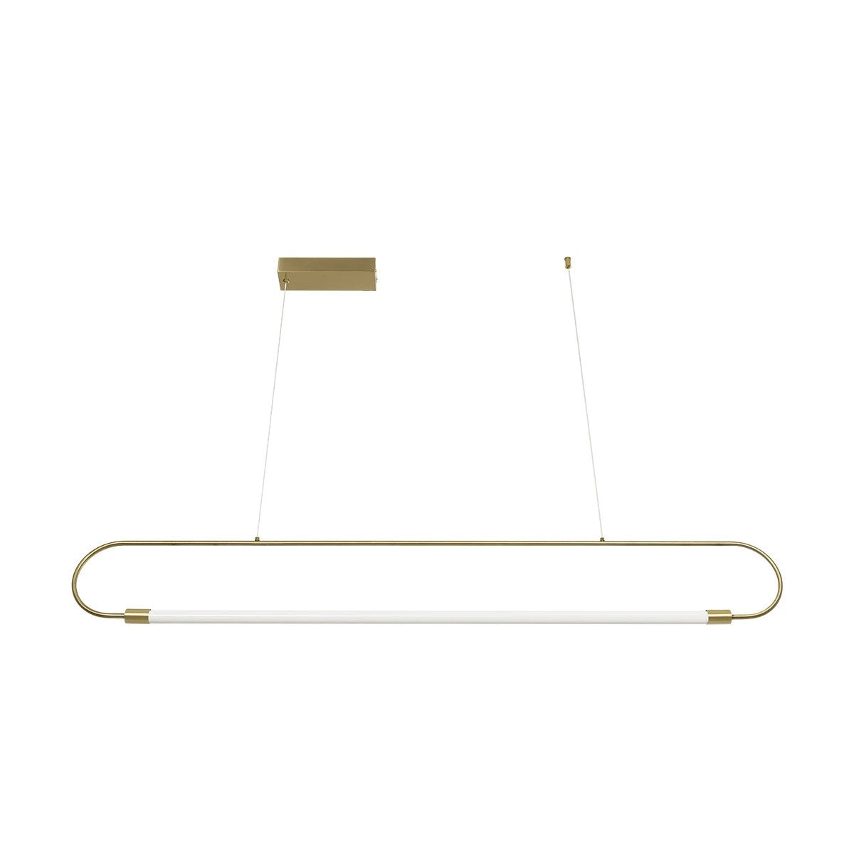 kelvo® GLOW KLV-101-0177 Κρεμαστό Φωτιστικό Οροφής LED 15W 1500lm 360° AC 220-240V IP20 Ρυθμιζόμενο Λευκό CCT με Χειριστήριο από 2700K έως 6000K Dimmable - Lumileds SMD Chip - Χρυσό Πλατίνα - Μ120 x Π3 x Υ17cm - 3 Χρόνια Εγγύηση - ledmania.gr