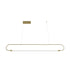 kelvo® GLOW KLV-101-0177 Κρεμαστό Φωτιστικό Οροφής LED 15W 1500lm 360° AC 220-240V IP20 Ρυθμιζόμενο Λευκό CCT με Χειριστήριο από 2700K έως 6000K Dimmable - Lumileds SMD Chip - Χρυσό Πλατίνα - Μ120 x Π3 x Υ17cm - 3 Χρόνια Εγγύηση - ledmania.gr