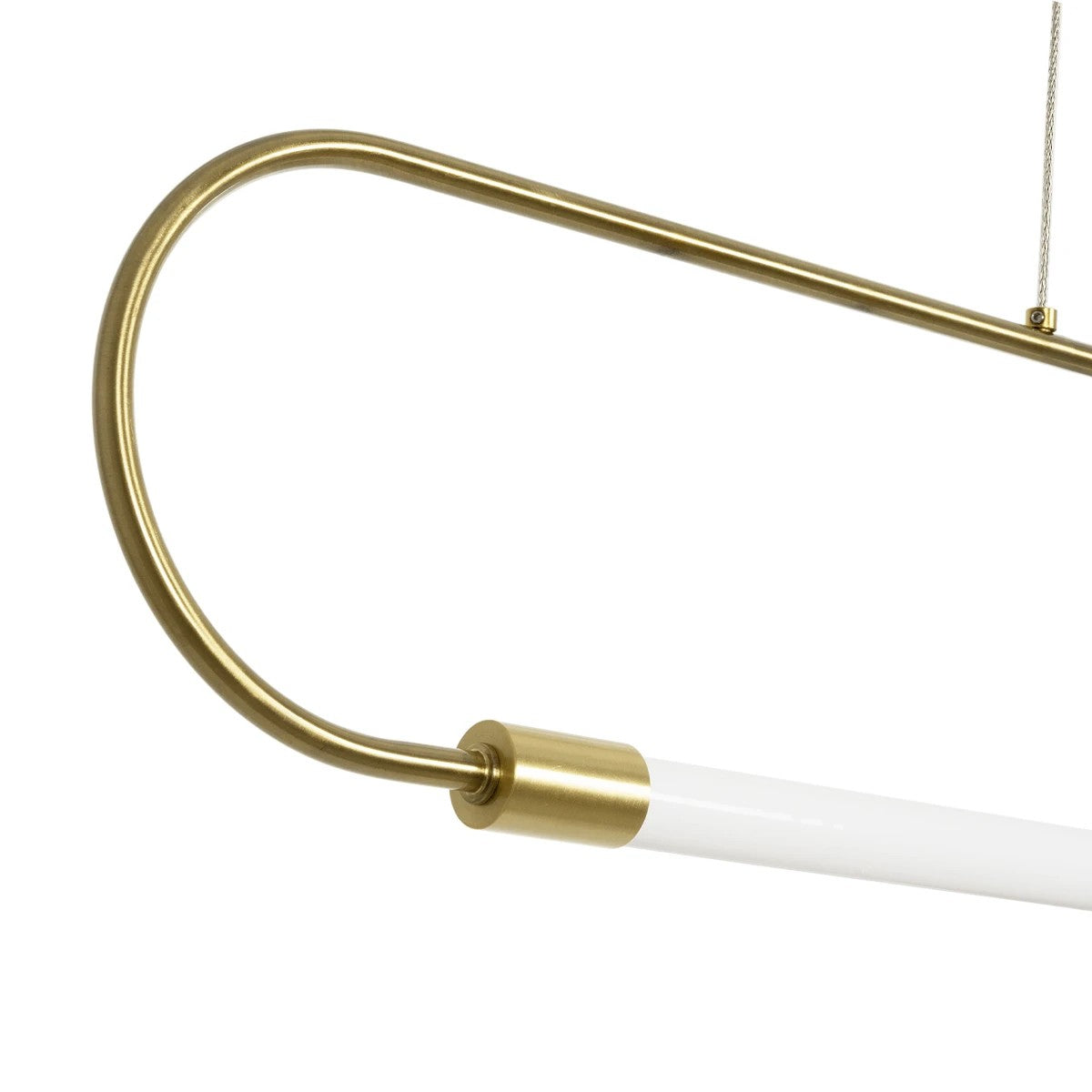 kelvo® GLOW KLV-101-0177 Κρεμαστό Φωτιστικό Οροφής LED 15W 1500lm 360° AC 220-240V IP20 Ρυθμιζόμενο Λευκό CCT με Χειριστήριο από 2700K έως 6000K Dimmable - Lumileds SMD Chip - Χρυσό Πλατίνα - Μ120 x Π3 x Υ17cm - 3 Χρόνια Εγγύηση - ledmania.gr