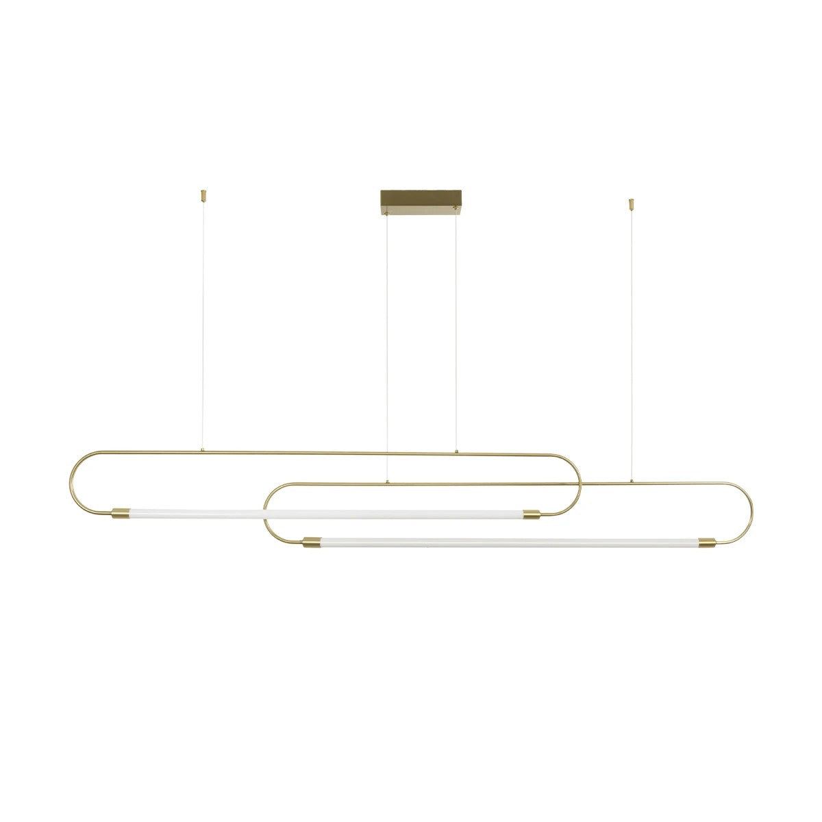 kelvo® GLOW KLV-101-0178 Κρεμαστό Φωτιστικό Οροφής LED 28W 2800lm 360° AC 220-240V IP20 Ρυθμιζόμενο Λευκό CCT με Χειριστήριο από 2700K έως 6000K Dimmable - Lumileds SMD Chip - Χρυσό Πλατίνα - Μ167 x Π7 x Υ24cm - 3 Χρόνια Εγγύηση - ledmania.gr