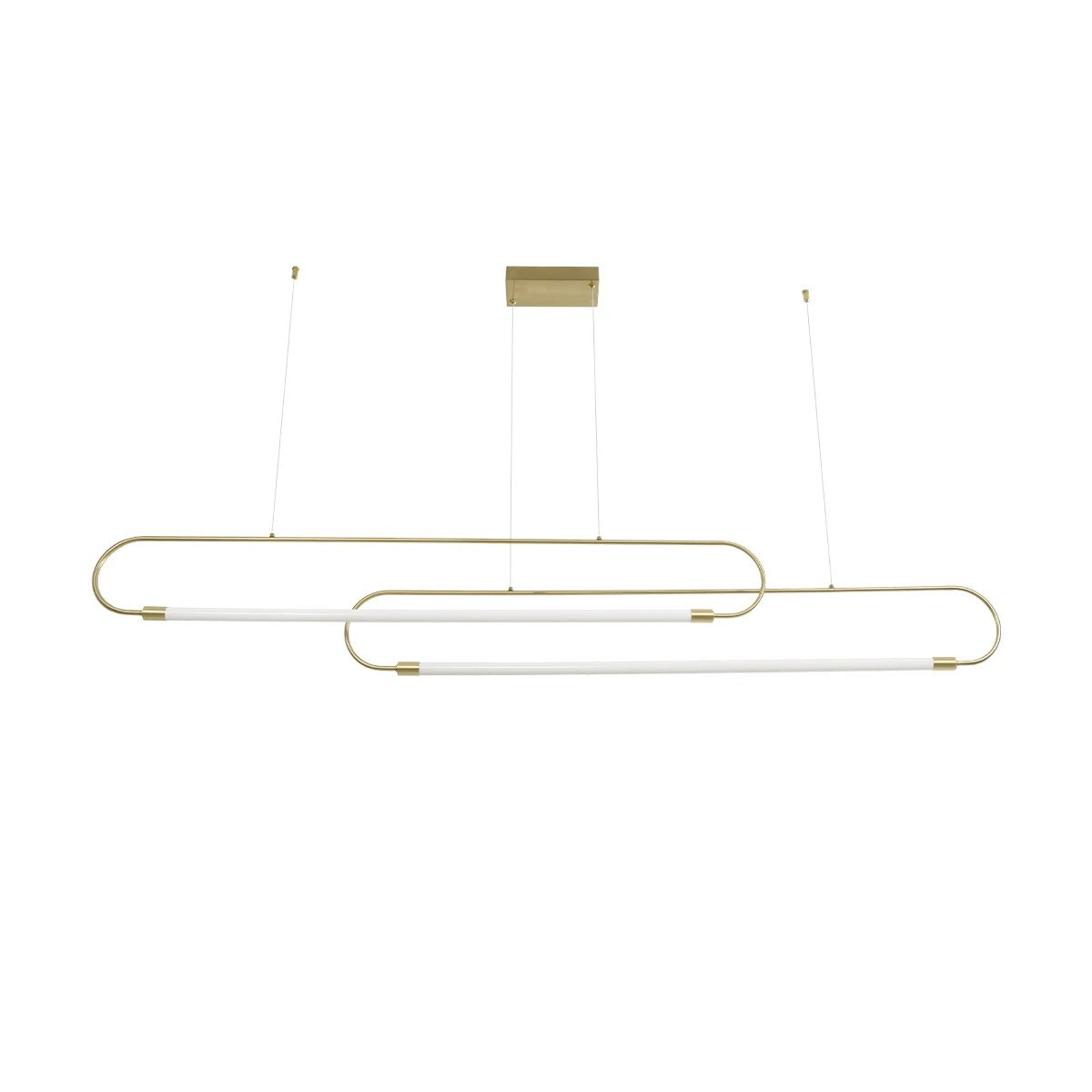 kelvo® GLOW KLV-101-0178 Κρεμαστό Φωτιστικό Οροφής LED 28W 2800lm 360° AC 220-240V IP20 Ρυθμιζόμενο Λευκό CCT με Χειριστήριο από 2700K έως 6000K Dimmable - Lumileds SMD Chip - Χρυσό Πλατίνα - Μ167 x Π7 x Υ24cm - 3 Χρόνια Εγγύηση - ledmania.gr