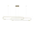 kelvo® GLOW KLV-101-0178 Κρεμαστό Φωτιστικό Οροφής LED 28W 2800lm 360° AC 220-240V IP20 Ρυθμιζόμενο Λευκό CCT με Χειριστήριο από 2700K έως 6000K Dimmable - Lumileds SMD Chip - Χρυσό Πλατίνα - Μ167 x Π7 x Υ24cm - 3 Χρόνια Εγγύηση - ledmania.gr