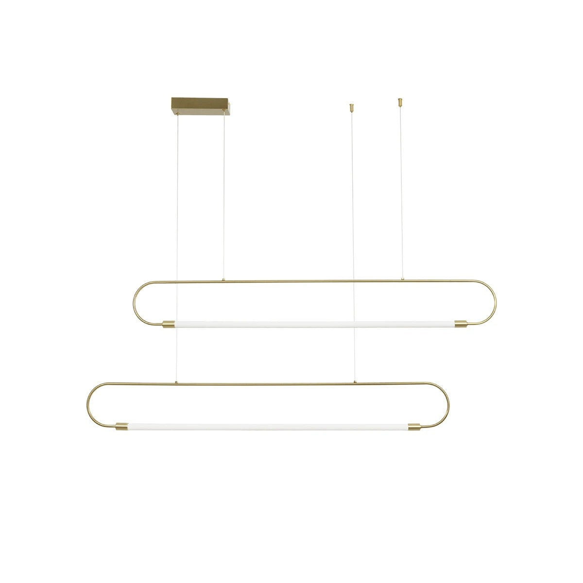 kelvo® GLOW KLV-101-0178 Κρεμαστό Φωτιστικό Οροφής LED 28W 2800lm 360° AC 220-240V IP20 Ρυθμιζόμενο Λευκό CCT με Χειριστήριο από 2700K έως 6000K Dimmable - Lumileds SMD Chip - Χρυσό Πλατίνα - Μ167 x Π7 x Υ24cm - 3 Χρόνια Εγγύηση - ledmania.gr