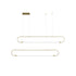 kelvo® GLOW KLV-101-0178 Κρεμαστό Φωτιστικό Οροφής LED 28W 2800lm 360° AC 220-240V IP20 Ρυθμιζόμενο Λευκό CCT με Χειριστήριο από 2700K έως 6000K Dimmable - Lumileds SMD Chip - Χρυσό Πλατίνα - Μ167 x Π7 x Υ24cm - 3 Χρόνια Εγγύηση - ledmania.gr
