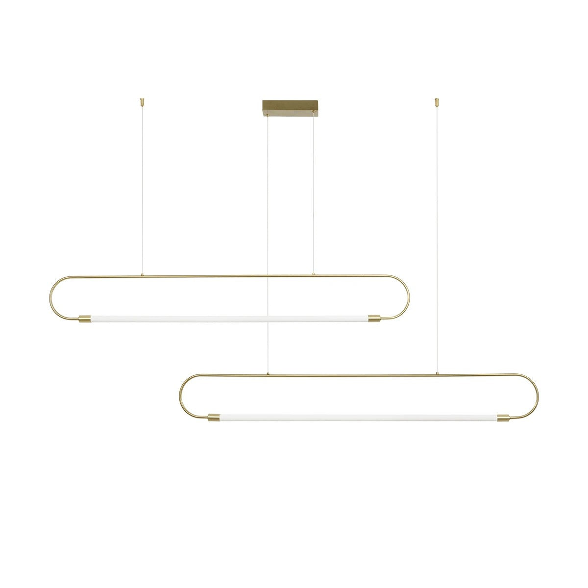 kelvo® GLOW KLV-101-0178 Κρεμαστό Φωτιστικό Οροφής LED 28W 2800lm 360° AC 220-240V IP20 Ρυθμιζόμενο Λευκό CCT με Χειριστήριο από 2700K έως 6000K Dimmable - Lumileds SMD Chip - Χρυσό Πλατίνα - Μ167 x Π7 x Υ24cm - 3 Χρόνια Εγγύηση - ledmania.gr