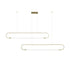 kelvo® GLOW KLV-101-0178 Κρεμαστό Φωτιστικό Οροφής LED 28W 2800lm 360° AC 220-240V IP20 Ρυθμιζόμενο Λευκό CCT με Χειριστήριο από 2700K έως 6000K Dimmable - Lumileds SMD Chip - Χρυσό Πλατίνα - Μ167 x Π7 x Υ24cm - 3 Χρόνια Εγγύηση - ledmania.gr