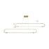 kelvo® GLOW KLV-101-0178 Κρεμαστό Φωτιστικό Οροφής LED 28W 2800lm 360° AC 220-240V IP20 Ρυθμιζόμενο Λευκό CCT με Χειριστήριο από 2700K έως 6000K Dimmable - Lumileds SMD Chip - Χρυσό Πλατίνα - Μ167 x Π7 x Υ24cm - 3 Χρόνια Εγγύηση - ledmania.gr