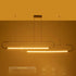 kelvo® GLOW KLV-101-0178 Κρεμαστό Φωτιστικό Οροφής LED 28W 2800lm 360° AC 220-240V IP20 Ρυθμιζόμενο Λευκό CCT με Χειριστήριο από 2700K έως 6000K Dimmable - Lumileds SMD Chip - Χρυσό Πλατίνα - Μ167 x Π7 x Υ24cm - 3 Χρόνια Εγγύηση - ledmania.gr