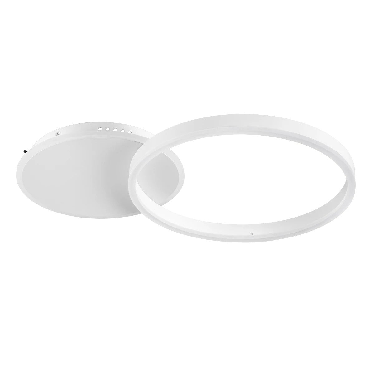 kelvo® VENOM KLV-101-0182 Φωτιστικό Οροφής LED 45W 4500lm 360° AC 220-240V IP20 Ρυθμιζόμενο Λευκό CCT με Χειριστήριο από 2700K έως 6000K Dimmable - Lumileds SMD Chip - Λευκό Ματ - Μ60 x Π40 x Υ7.5cm - 3 Χρόνια Εγγύηση