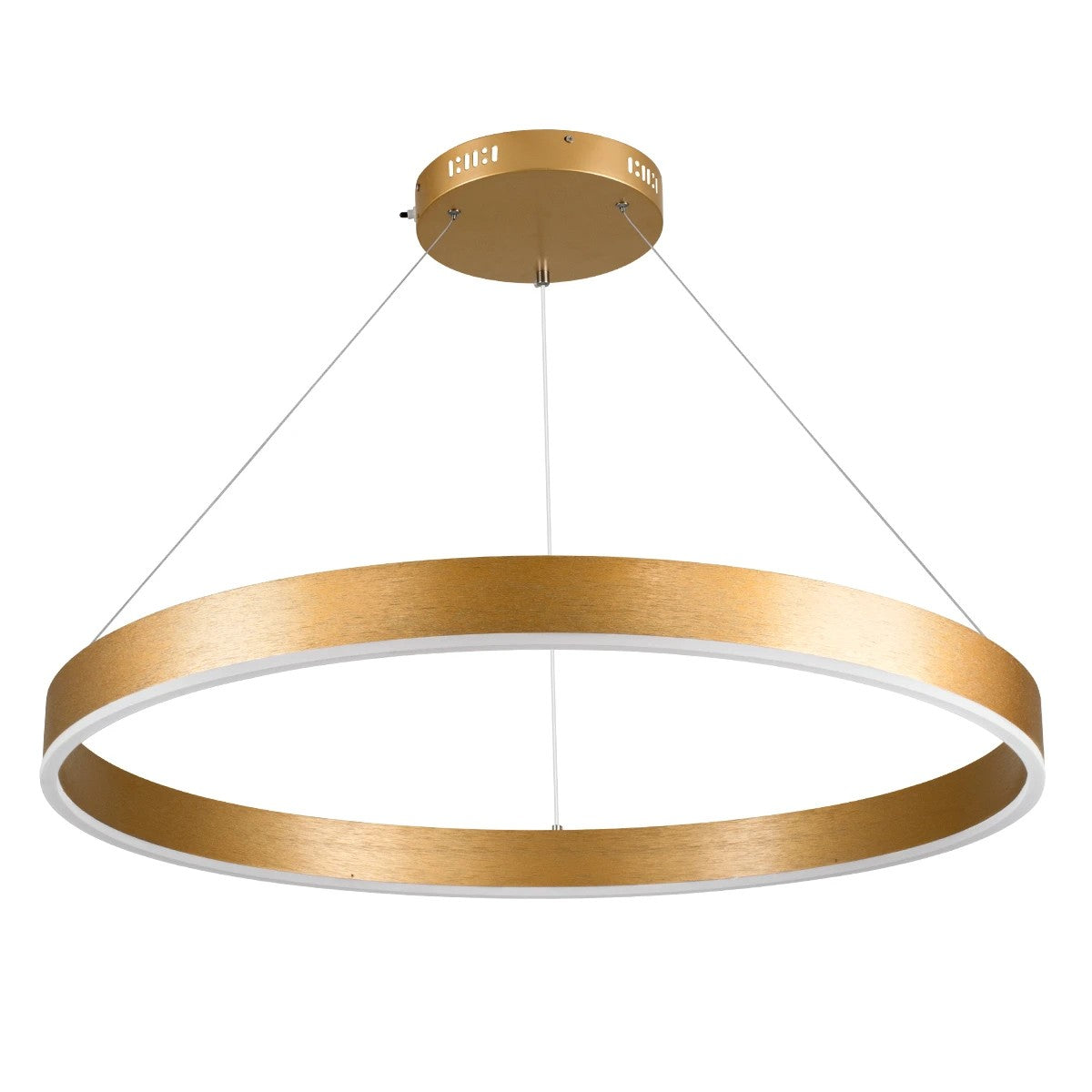 kelvo® VENOM KLV-101-0192 Κρεμαστό Φωτιστικό Οροφής LED 67W 6700lm 120° AC 220-240V IP20 Ρυθμιζόμενο Λευκό CCT με Χειριστήριο από 2700K έως 6000K Dimmable - Lumileds SMD Chip - Χρυσό Πλατίνα - Μ80 x Π80 x Υ6.5cm - 3 Χρόνια Εγγύηση - ledmania.gr