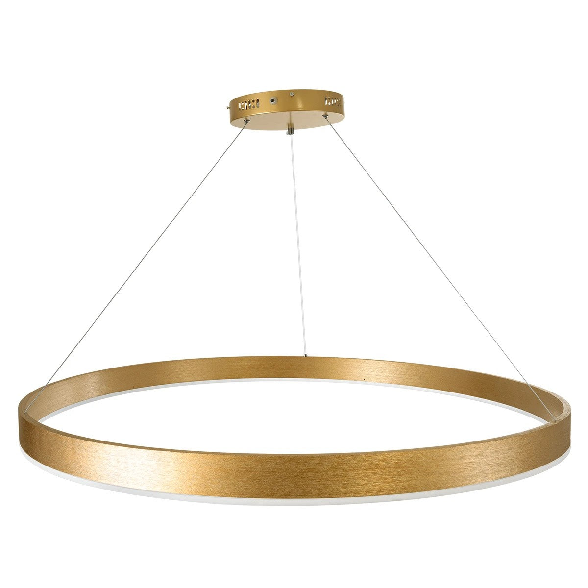 kelvo® VENOM KLV-101-0195 Κρεμαστό Φωτιστικό Οροφής LED 75W 7500lm 120° AC 220-240V IP20 Ρυθμιζόμενο Λευκό CCT με Χειριστήριο από 2700K έως 6000K Dimmable - Lumileds SMD Chip - Χρυσό Πλατίνα - Μ100 x Π100 x Υ6.5cm - 3 Χρόνια Εγγύηση - ledmania.gr