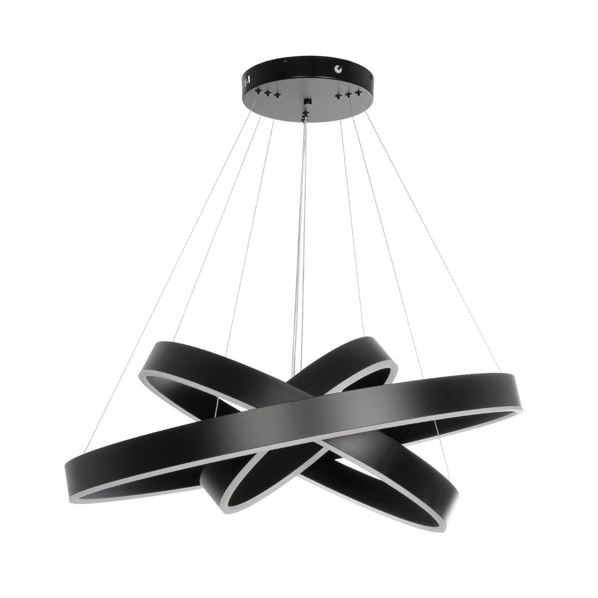 kelvo® VENOM KLV-101-0199 Κρεμαστό Φωτιστικό Οροφής LED 120W 12000lm 120° AC 220-240V IP20 Ρυθμιζόμενο Λευκό CCT με Χειριστήριο από 2700K έως 6000K Dimmable - Lumileds SMD Chip - Μαύρο Ματ - Μ80 x Π80 x Υ80cm - 3 Χρόνια Εγγύηση - ledmania.gr