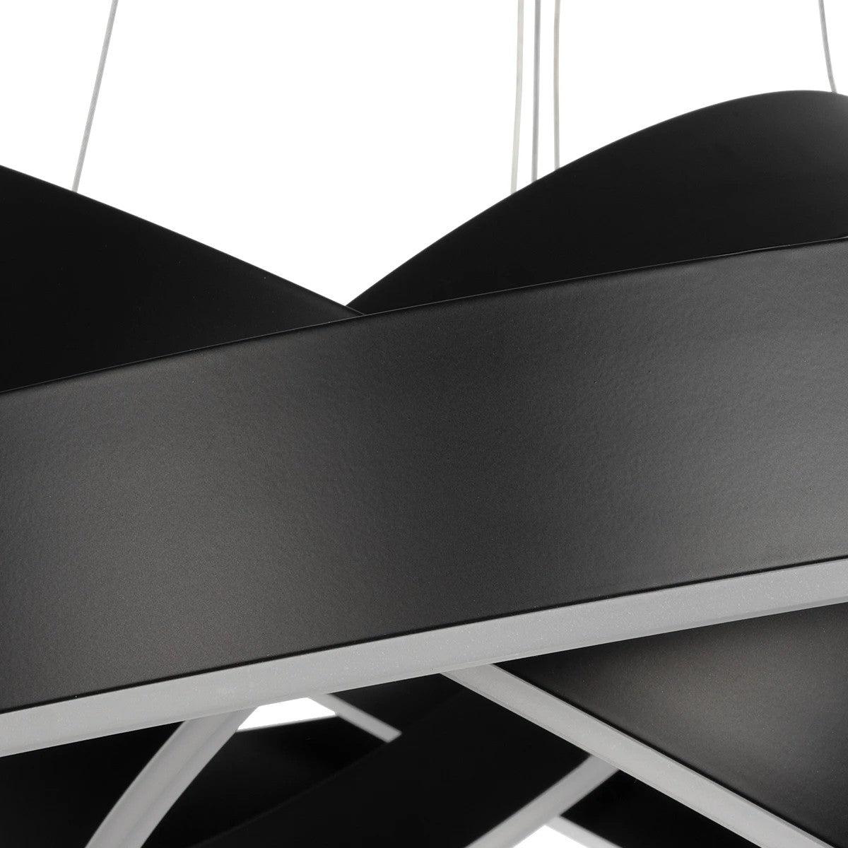 kelvo® VENOM KLV-101-0199-V2 Κρεμαστό Φωτιστικό Οροφής LED 120W 12000lm 120° AC 220-240V IP20 Ρυθμιζόμενο Λευκό CCT με Χειριστήριο από 2700K έως 6000K Dimmable - Lumileds SMD Chip - Μαύρο Ματ - Μ80 x Π80 x Υ80cm - 3 Χρόνια Εγγύηση - ledmania.gr