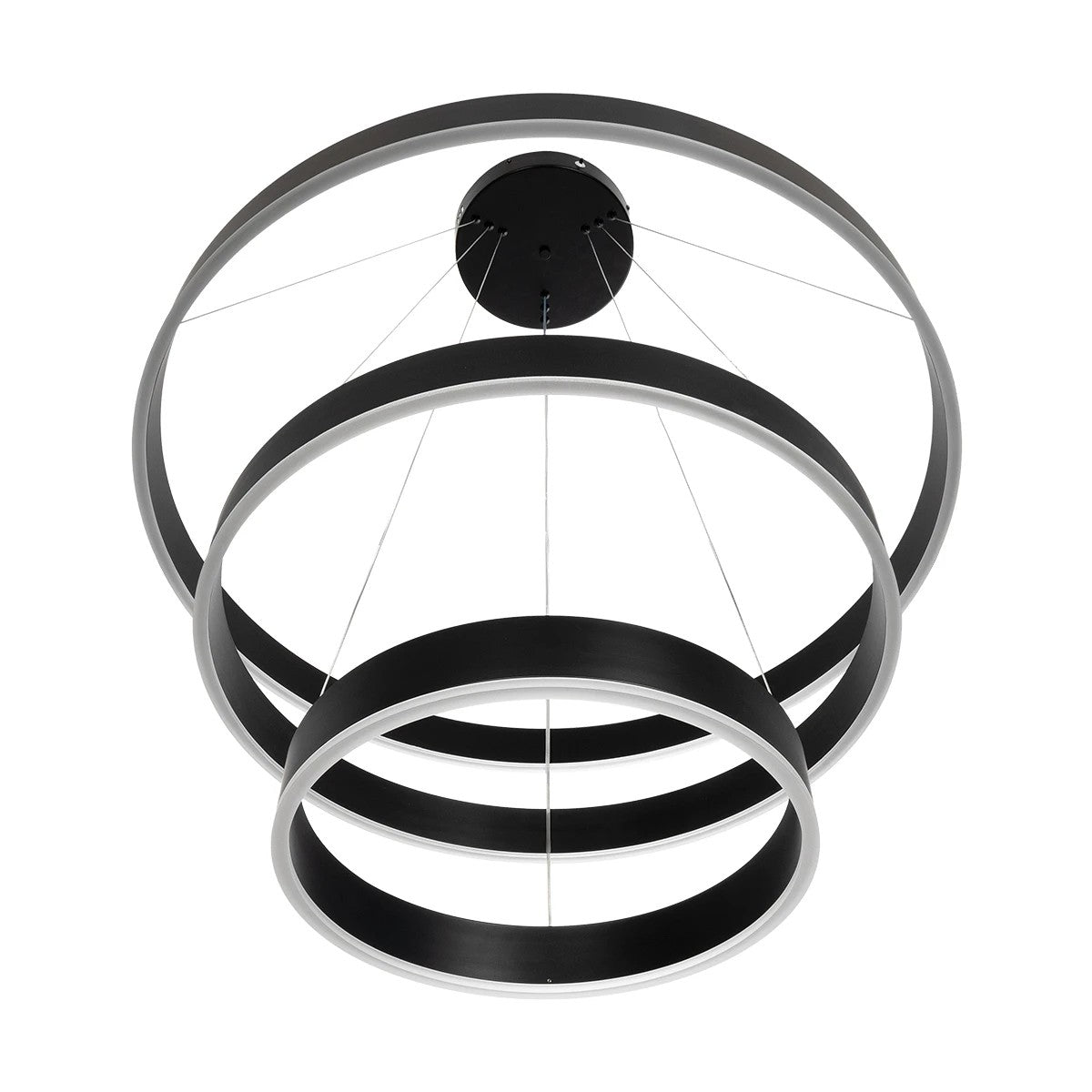 kelvo® VENOM KLV-101-0199-V2 Κρεμαστό Φωτιστικό Οροφής LED 120W 12000lm 120° AC 220-240V IP20 Ρυθμιζόμενο Λευκό CCT με Χειριστήριο από 2700K έως 6000K Dimmable - Lumileds SMD Chip - Μαύρο Ματ - Μ80 x Π80 x Υ80cm - 3 Χρόνια Εγγύηση - ledmania.gr