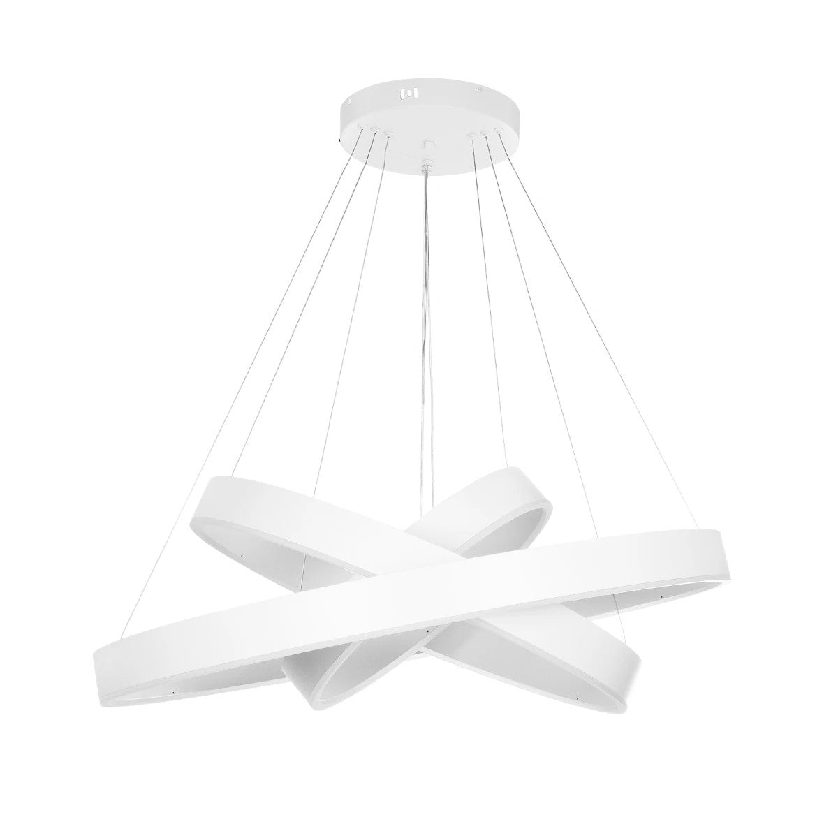 kelvo® VENOM KLV-101-0200-V2 Κρεμαστό Φωτιστικό Οροφής LED 120W 12000lm 120° AC 220-240V IP20 Ρυθμιζόμενο Λευκό CCT με Χειριστήριο από 2700K έως 6000K Dimmable - Lumileds SMD Chip - Λευκό Ματ - Μ80 x Π80 x Υ80cm - 3 Χρόνια Εγγύηση - ledmania.gr